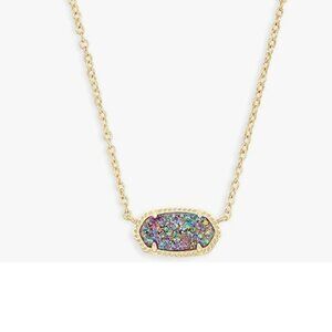 Kendra Scott Elisa Pendant Necklace, 14k Gold-plated, Multi Drusy, 16" Chain